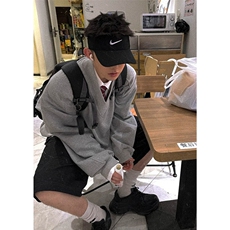 灰色简约基础款v领卫衣男生学院风宽松百搭休闲套头上衣W111，男装卫衣，星座1116A（原606A-3）