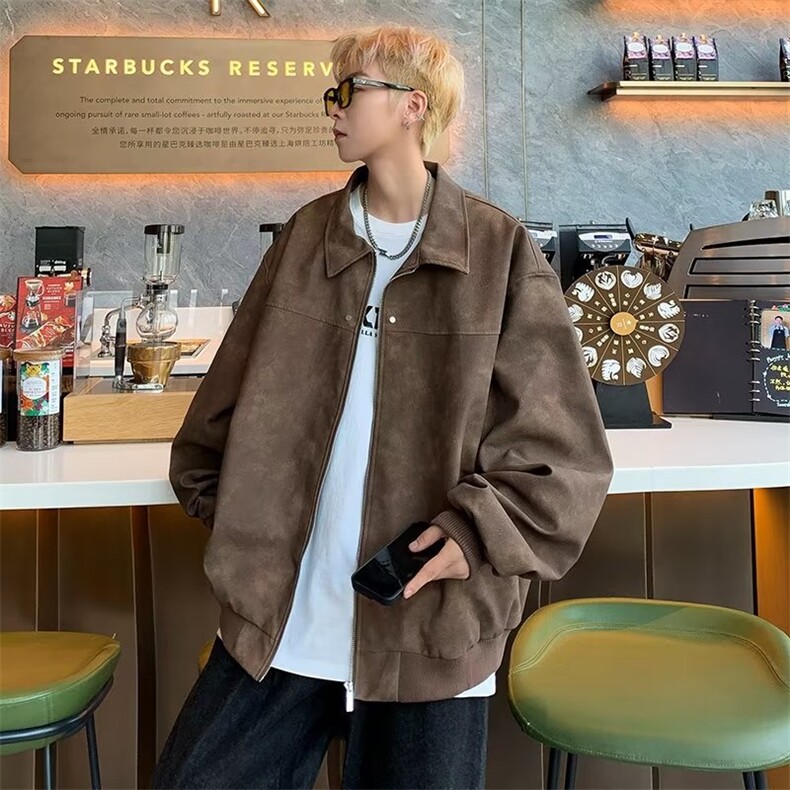 夹克男韩版潮流机车服高街帅气2024秋冬新款ins宽松外套W5349-P78,男装夹克,星座412-2