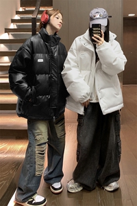中性2026冬装港风皮棉衣冬季宽松棉服袄情侣加厚外套男S271-P128图片