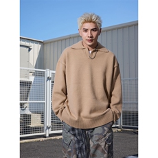 品质纯色套头翻领针织毛衣男A367M2432，男装针织衫/毛衣，电商A367