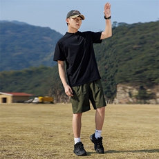 GENIOLAMODE户外速干防晒短袖T恤夏季男亨利领透气运动半拉链潮牌，男装T恤，星座309（原A406）
