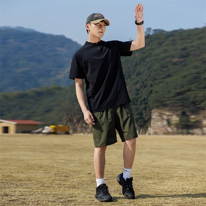 GENIOLAMODE户外速干防晒短袖T恤夏季男亨利领透气运动半拉链潮牌图片
