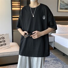 男圆领T恤宽松短袖五分袖T0004P26，男装T恤，星座1116-2