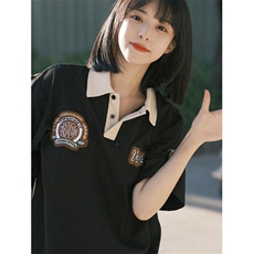 polo衫短袖t恤夏季美式复古痞帅百搭重磅半袖体恤衣服TW02，男装Polo衫，星座1116A（原606A-3）