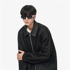 1506-1/8950/P190高端品牌宽松夹克男短款皮衣工装上衣外套，男装夹克，星座1506-1