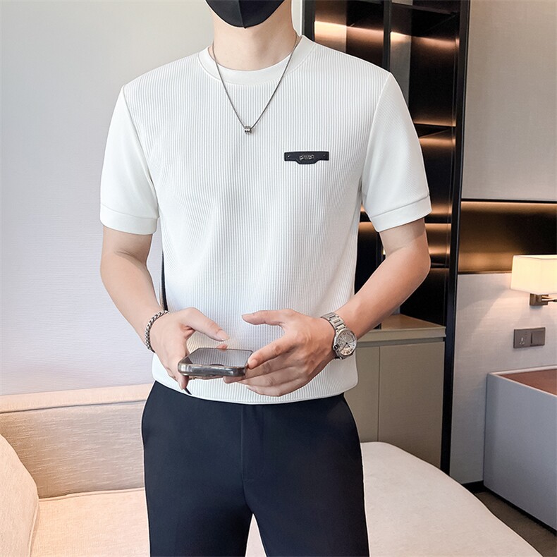 店主风秋冬季男士圆领短袖卫衣男时尚打底T301A-1/W05/P53控75,男装T恤,星座301A-1