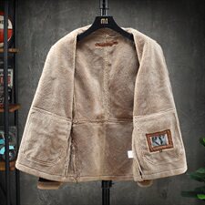 展架大码冬季皮毛一体男士青年夹克外套Z131-P240M-5XL大货主推，男装夹克，电商D308