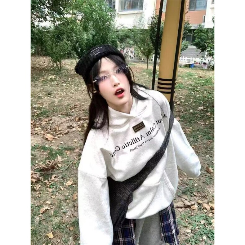 男士美式重磅连帽卫衣男秋季打底上衣男女同款情侣装2025新款男装,男装针织衫/毛衣,星座506A