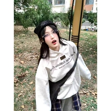 男士美式重磅连帽卫衣男秋季打底上衣男女同款情侣装2025新款男装，男装针织衫/毛衣，星座506A