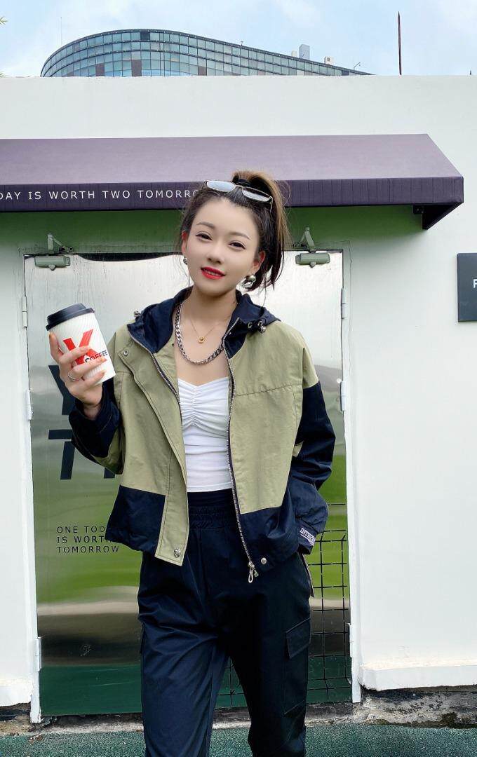 秋季新款撞色拼接工装套装，女装职业装，帝瀛 DY