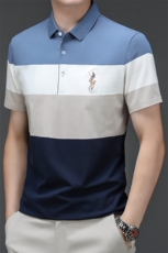 夏保罗polo衫男短袖中年商务休闲翻领半袖宽松男士上衣HMQ331-P63，男装Polo衫，星座1105-3