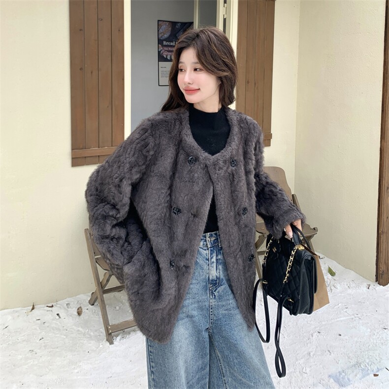 现货：冬装新款毛毛绒仿皮毛一体外套2C135-8950P205K318,女装皮草,2C135