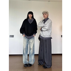 现货DTK63-批55高质量假两件拼接设计卫衣男长袖外套，女装短外套，星座603-2