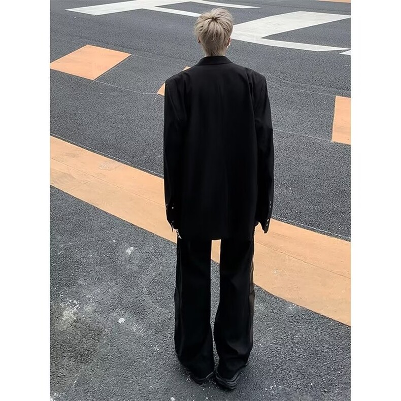 垫肩金色纽扣西装外套男士秋季新款F101P68,男装西服,星座1116-2
