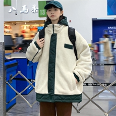 2023冬款中性羊羔绒棉服加绒刺绣棉衣外套男女8336-P130控价178，男装棉衣，电商A441-1