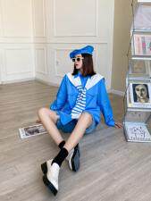 衬衣搭配披肩，其它，MZ 慕姿