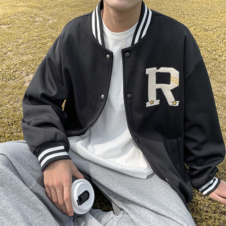 2025秋装新款男装宽松潮流百搭夹克外套上衣D201-DM166-P70,男装夹克,电商D321-1