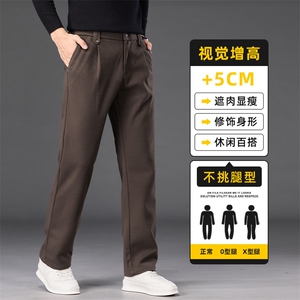 秋冬毛呢裤子百搭男士修身长裤韩版休闲直筒垂感小西裤Z2610-P50图片