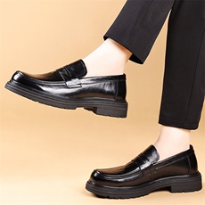 X4254-245男鞋头层牛皮秋季新款男士商务休闲皮鞋男，男鞋皮鞋，星座1407-3