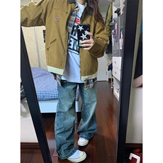 复古底特律夹克潮牌翻领工装外套JK730特P70，男装夹克，星座908-1