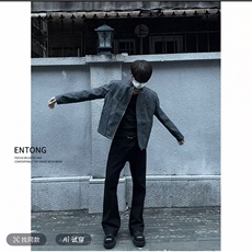 抖音同款微喇修身牛仔裤有大货黑色高弹力有加绒G151-特批35，男装牛仔裤，星座910