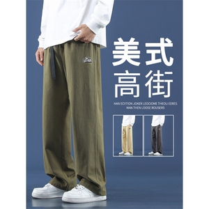 纯棉工装休闲裤男春秋季宽松直筒男/女同款   K662特批41图片