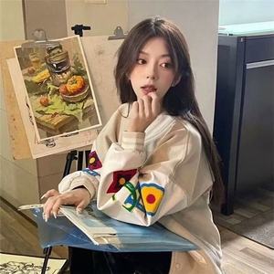 高级感时尚棒球服外套少女春秋2025新款初中高中学生宽松休闲上衣图片