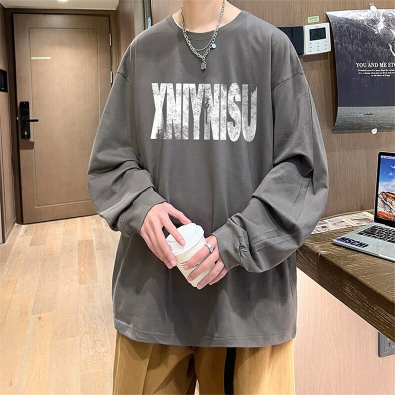 抖音得物供货量大从优可提供视频美式长袖T恤CT862特P25,男装T恤,电商A486-1