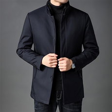 秋冬季羽绒服中年男士加厚外套新款立领爸爸装商务休闲白鸭绒上衣，男装羽绒服，电商B212（原钱塘6029）