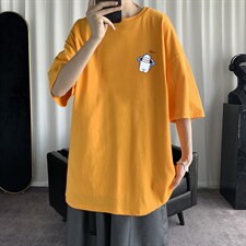 DX17167-P20 纯棉短袖t恤男大码半袖打底衫宽松体恤衫 港风图片
