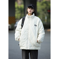 菱形格棉服外套W1858P105控138，男装棉衣，星座1018-3