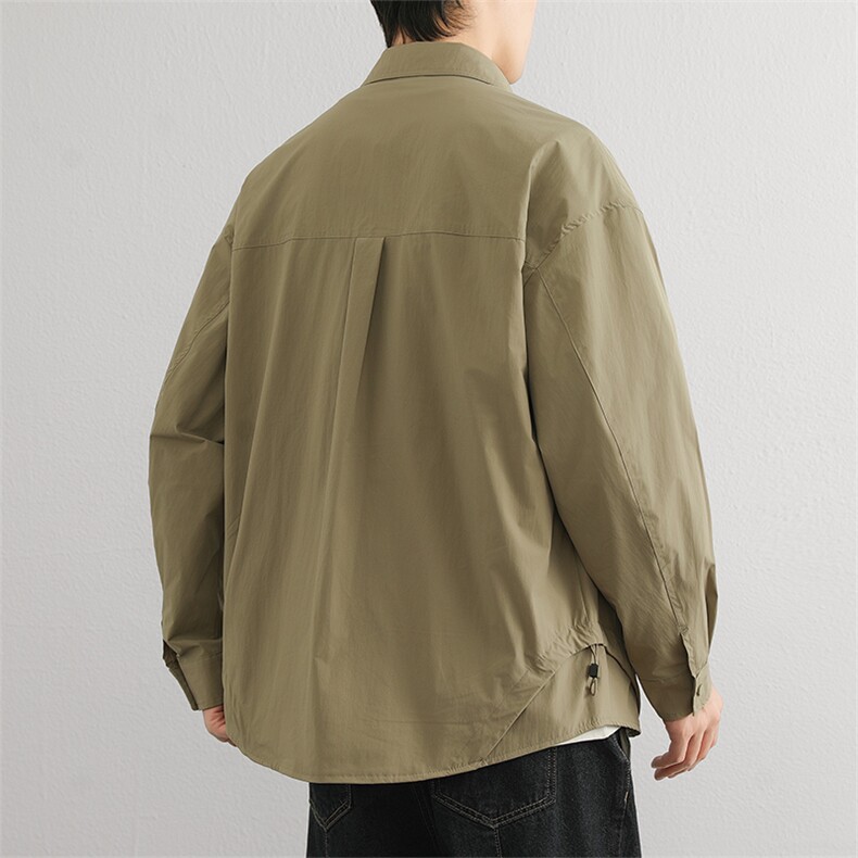 纯色工装风多口袋衬衫式夹克翻领休闲男士休闲男外套JK703P100,男装夹克,星座914
