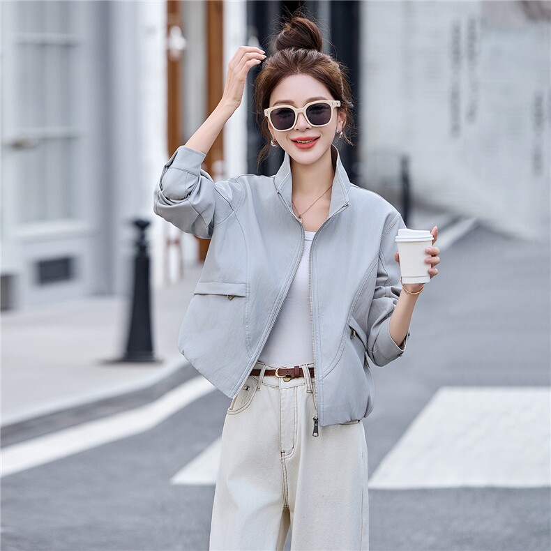 BAO皮衣外套女2026新款今年流行洋气减龄春季显高显瘦短款小个子,女装皮衣,潮流依族