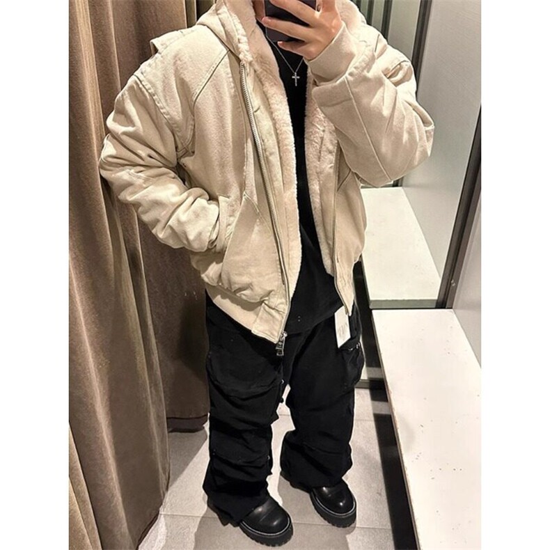【有货】座山雕加绒加厚外套连帽夹克棉服JK61特P113,男装夹克,星座908-1