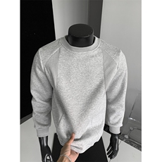 WY804-尺码M-3XL-P32-美式重磅正肩内搭小领口打底衫卫衣，男装T恤，星座1811B
