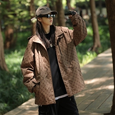 户外冲锋衣外套男女春秋款新款潮牌夹克防风防水登山服CF66-p65，男装夹克，星座1008