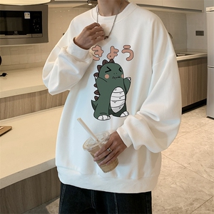 华夫格卫衣圆领卫衣男大码长袖t恤男外套 HW76037-P30加绒款-P40图片