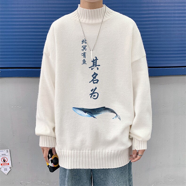 半高领毛衣男士大码针织衫男毛线衣男M18261-P45加绒款-P65,男装针织衫/毛衣,电商A040