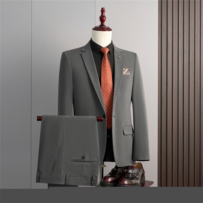 西服套装男士三件套商务职业正装小西装韩版修身伴郎新郎结婚礼服，男装西服套装，星座505-2（原电商A260-1)