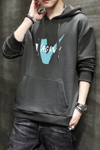 男士2021新款春秋上衣秋装潮流衣服潮打底衫男装卫衣DF167T图片