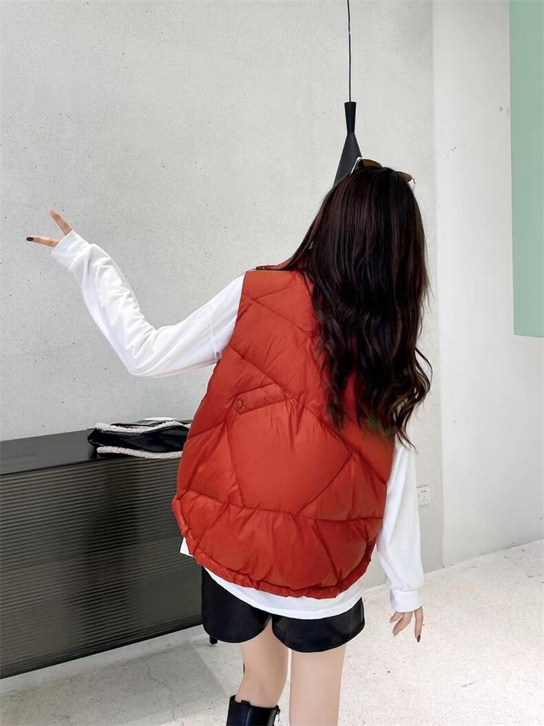 冬款羽绒休闲补单款马甲，女装马甲，名门秀