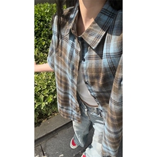 短袖格子衬衫6604特P32，男装T恤，电商A309