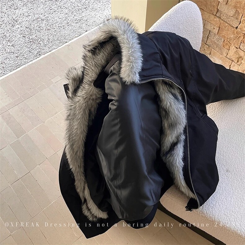 203-6FM78P93～座山雕毛领棉衣外套男宽松飞行棉服,男装棉衣,星座203-6(原电商259)