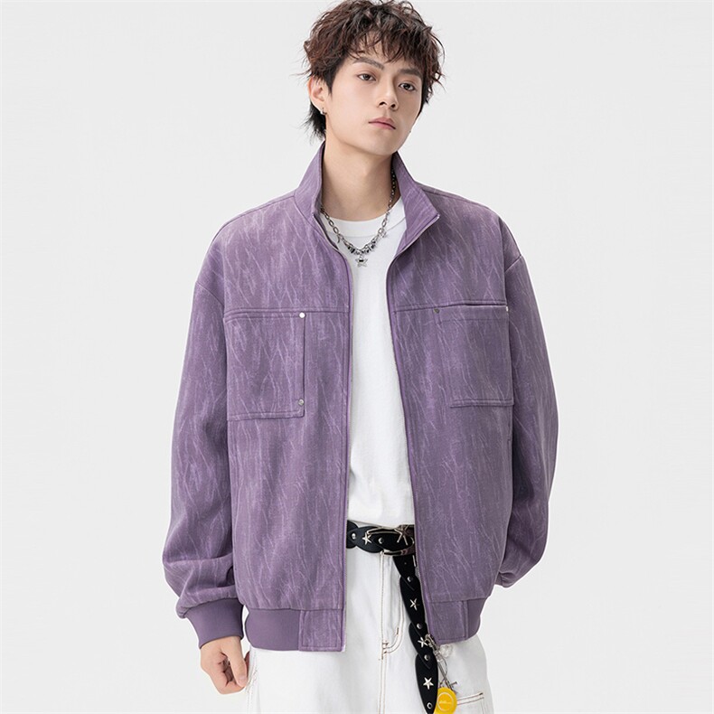 美式大码休闲夹克外套 8555-P75控159大码元图片