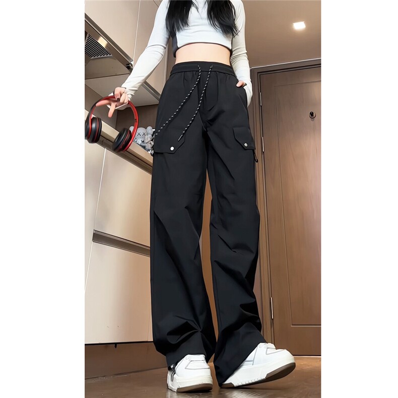 伞兵工装裤男款秋冬美式机能vibe风大码宽松直筒户外登山冲锋裤子，男装休闲裤，电商A337