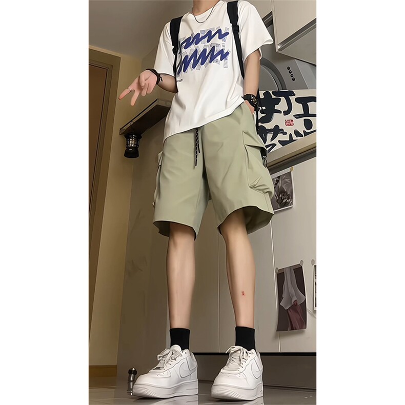 主推工装短裤情侣宽松户外防水速干五分裤K836特P35控55,男装牛仔裤,电商A309
