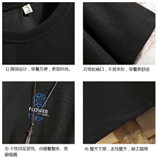 华夫格t恤男短袖男大码五分袖砖墙挂拍HT73274-P22，男装T恤，电商A040A