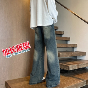 加长版裤子男高个子阔腿直筒牛仔裤185cm110直筒KZ005P60加绒70图片