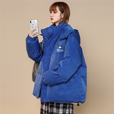 中性风秋冬宽松加厚印花连帽棉衣外套MY6212P115控158，男装棉衣，电商A268