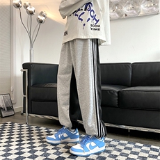 2024夏季新款宽松百搭运动裤美式条纹撞色休闲裤男现货K7695-P33，男装休闲裤，星座512-3